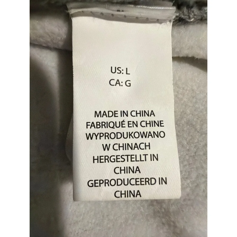 Telluride Clothing Co Gray Fair Isle Fleece Lined Dog Sweater Large Shawl Collar